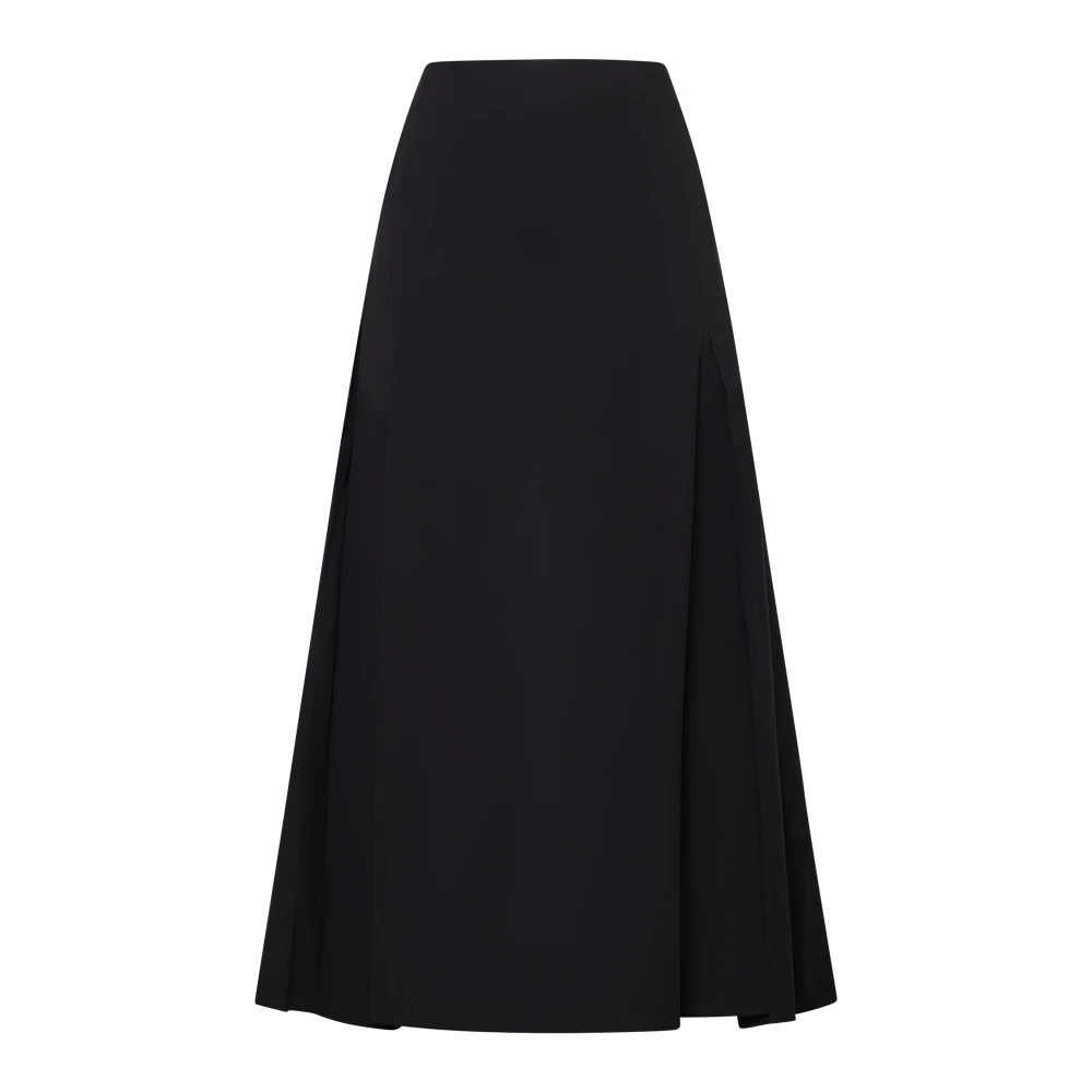 Studio Nicholson Geplooide Maxi Rok van Katoen Black Dames