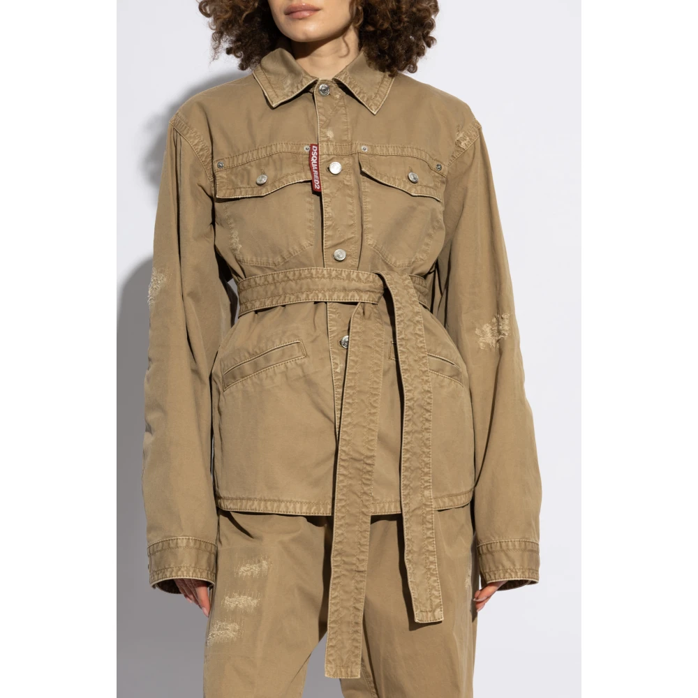 Dsquared2 Shirt met riem Beige Dames