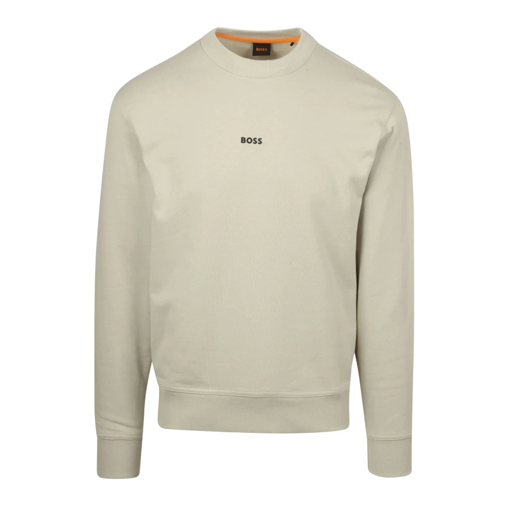 Hugo Boss Herr Crewneck Sweatshirt Beige, Herr