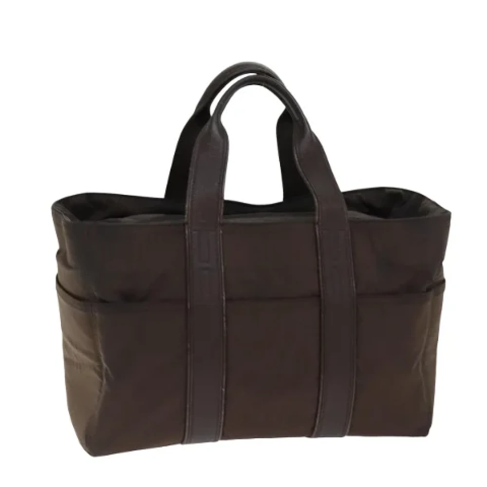 Hermès Vintage Pre-owned Nylon handbags Brown Dames