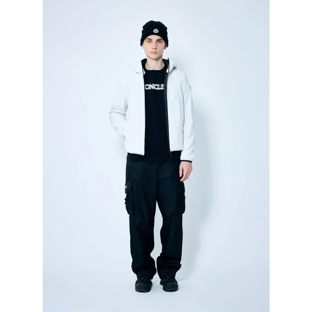 Moncler Katoenen Jersey Logo Print Longsleeve T-shirt Black Heren