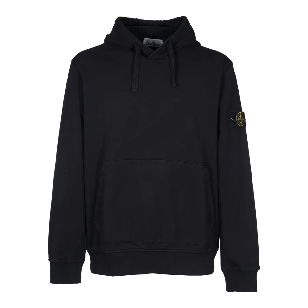 Stone Island Zwarte Biologisch Katoen Fleece Sweater Black Heren