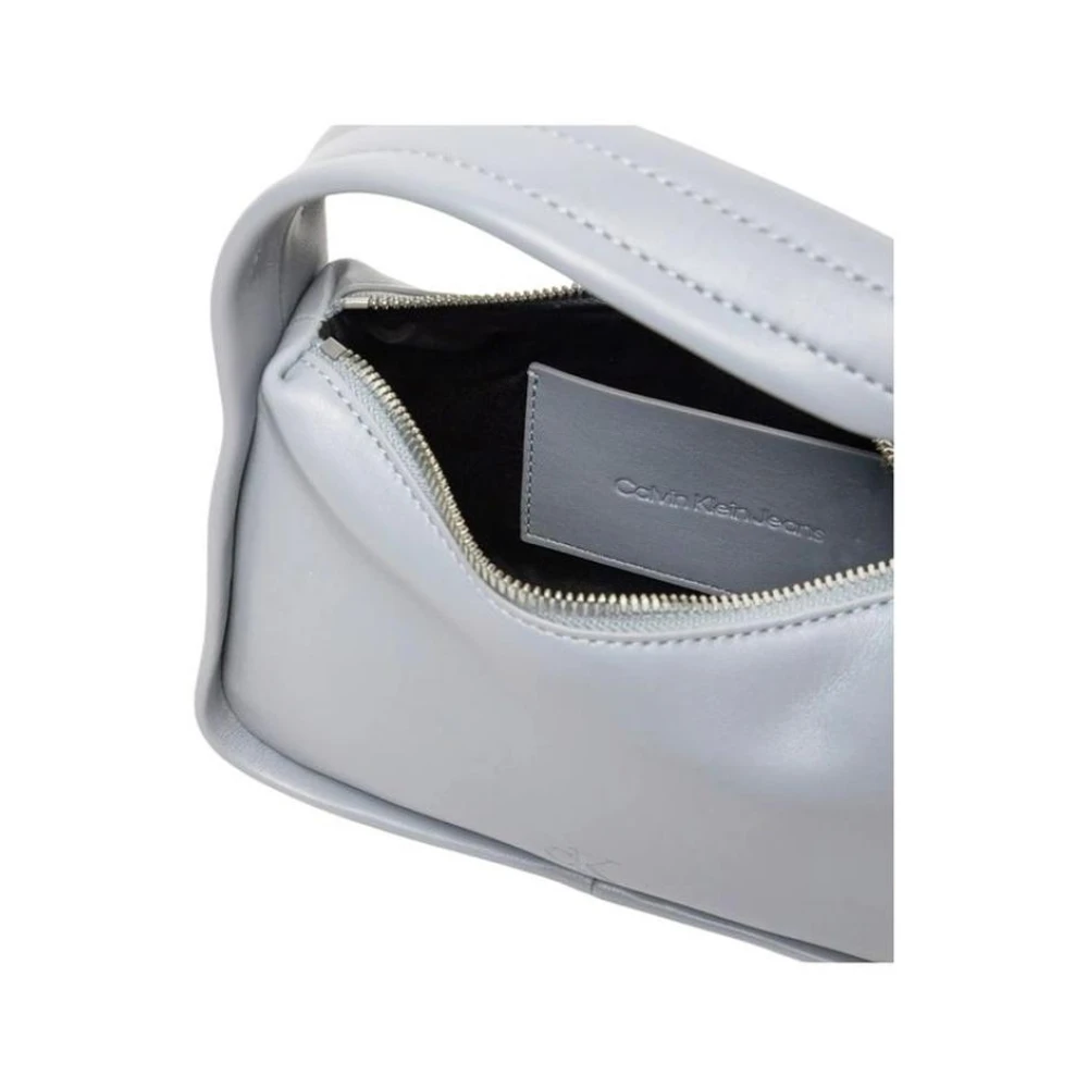 Calvin Klein Mini Blok Handtas met Knoopdetail Gray Dames