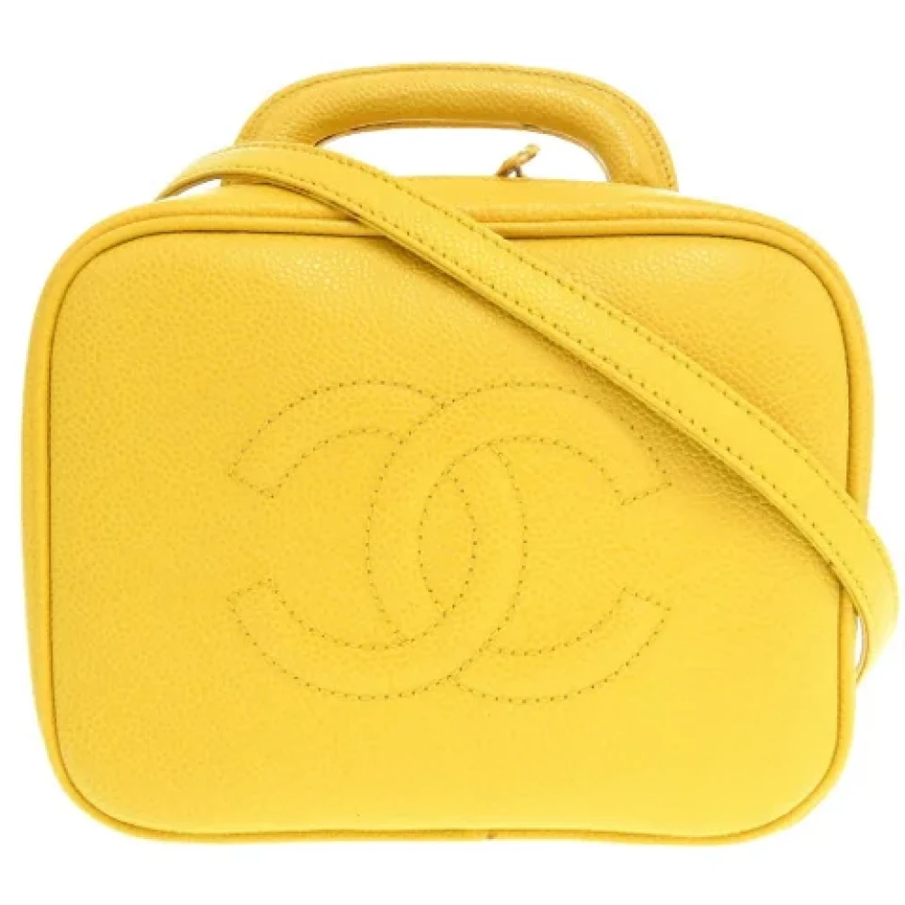 Chanel Vintage Pre-owned Fabric chanel-bags Yellow Dames