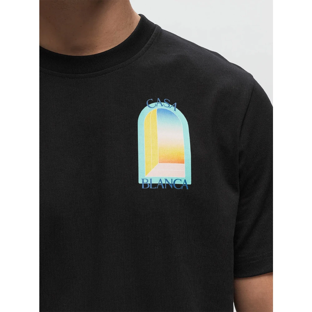Casablanca Kleurrijk T-shirt Black Heren