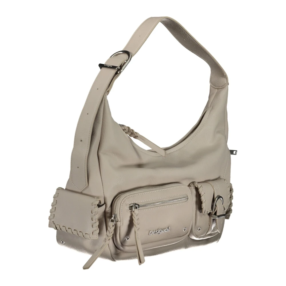 Desigual Witte Schoudertas met Verstelbare Band White Dames