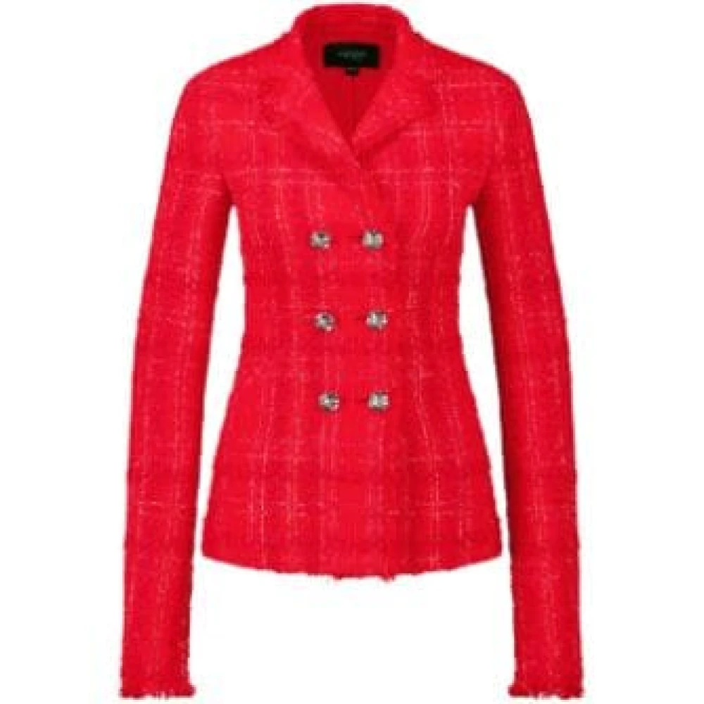 Giambattista Valli Elegant Tweed Blazer Red Dames