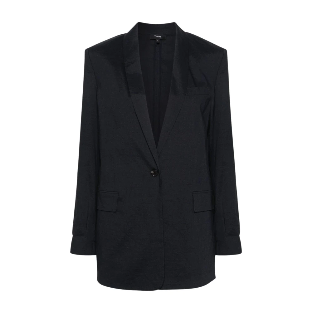 Theory Relaxed Fit Blazer Blue Dames