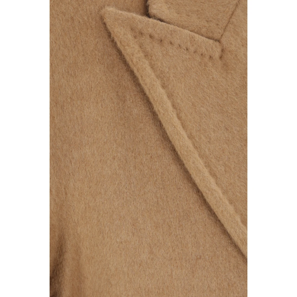 Max Mara Bruine Dubbel-Borst Kamelenjas Brown Dames