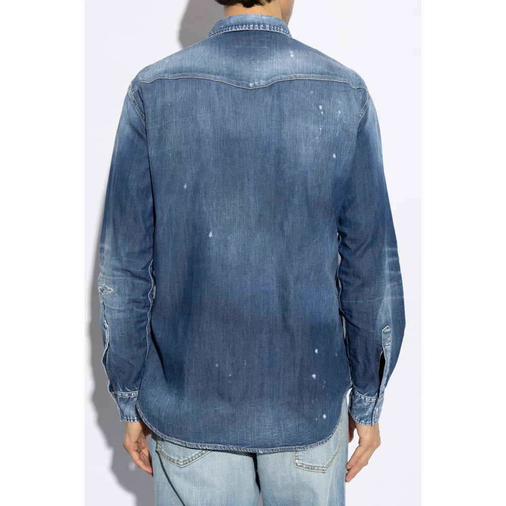 Dsquared2 Denim overhemd Blue Heren
