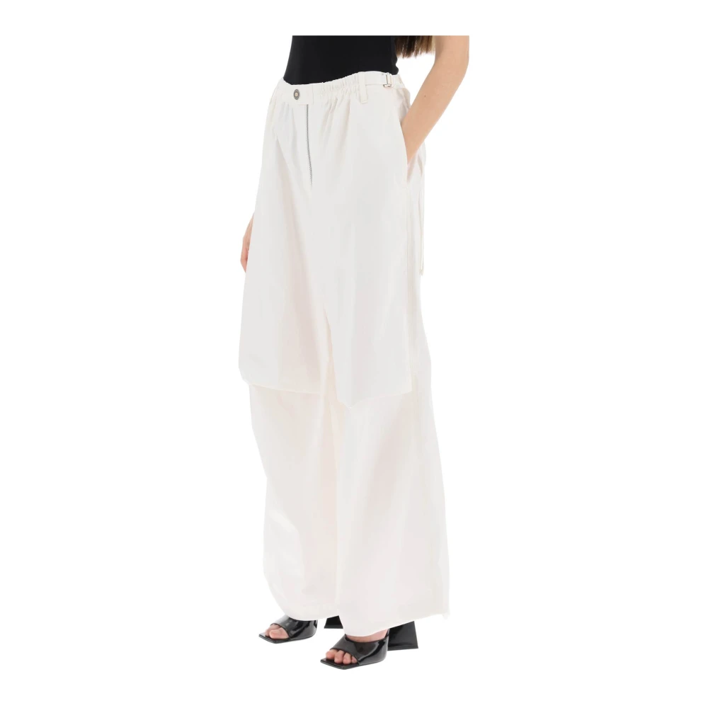 Dion Lee Wide Trousers White Dames