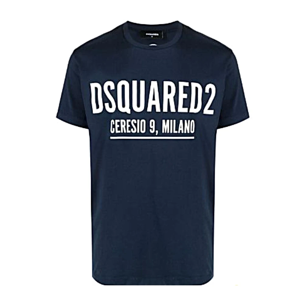 Dsquared2 Casual Katoenen T-shirt voor Mannen Blue Heren