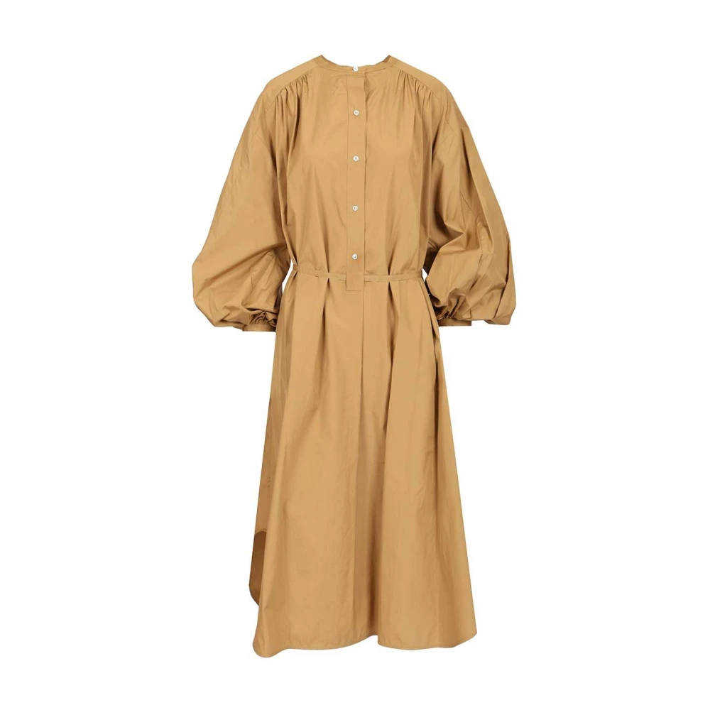 Loulou Studio Women's Beige Vitti Cotton Poplin Dress - Midi Dresses - M - Dresses