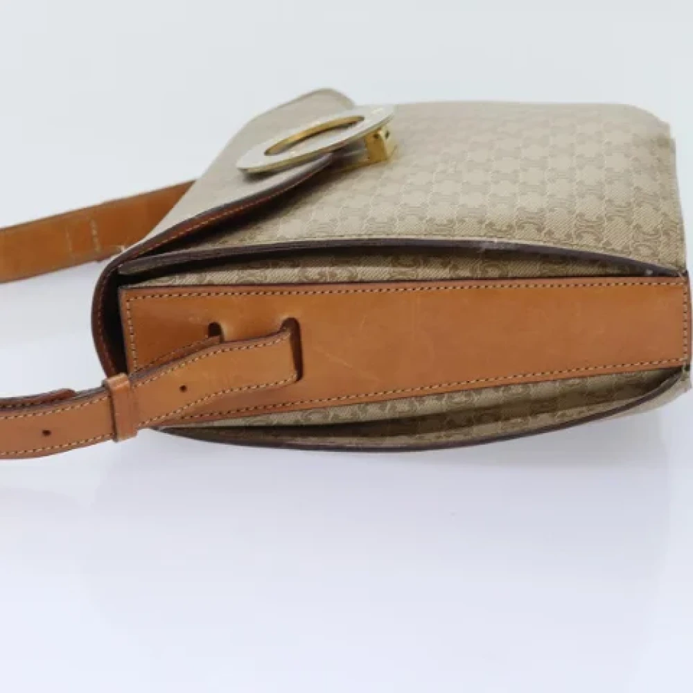 Celine Vintage Pre-owned Fabric shoulder-bags Beige Dames