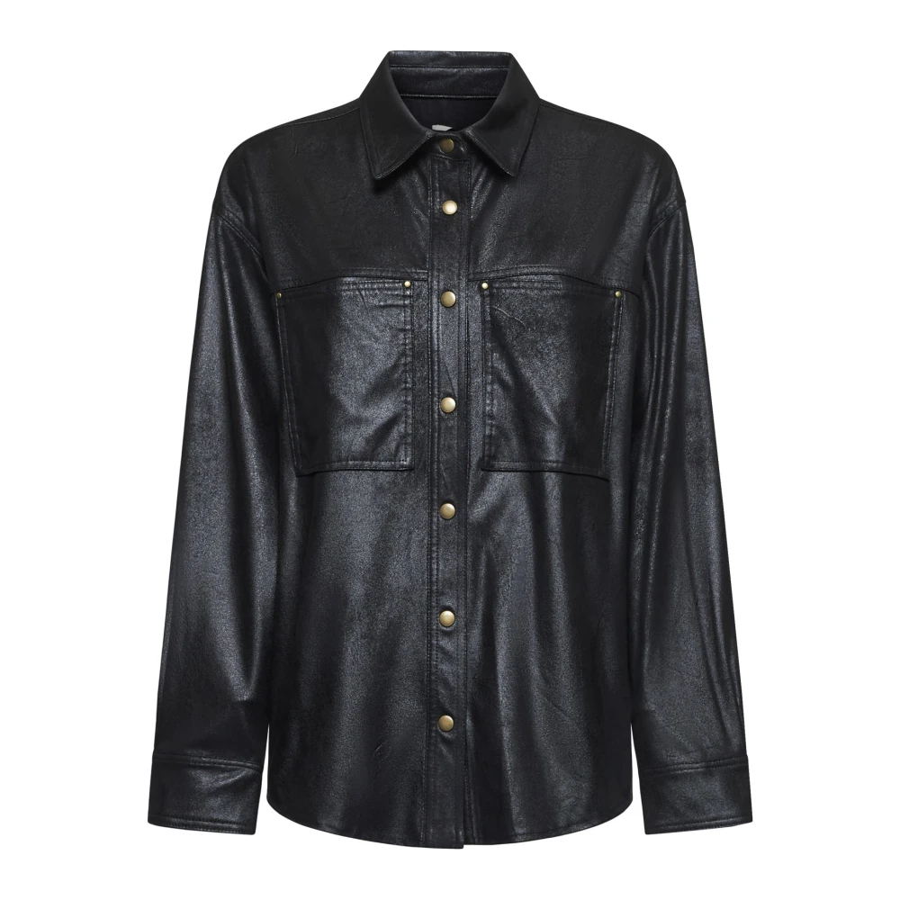Isabel marant Zwarte Faux Suede Shirt Black Dames