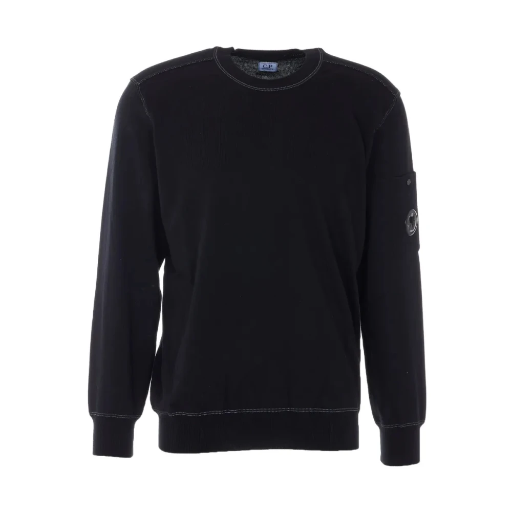 C.p. Company Men's Black Sweatshirts, M, Sweatshirt With Arm Pocket