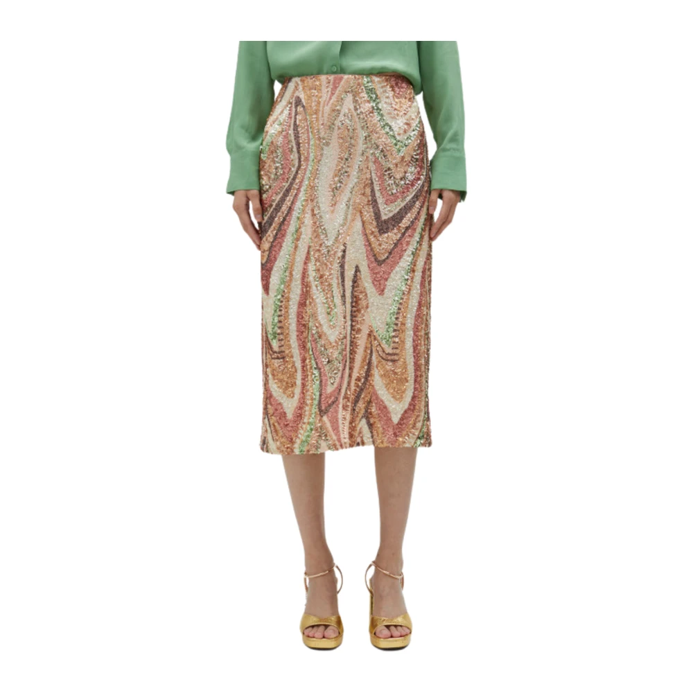 Lola Casademunt Paillettenrok in roze-groen Multicolor Dames