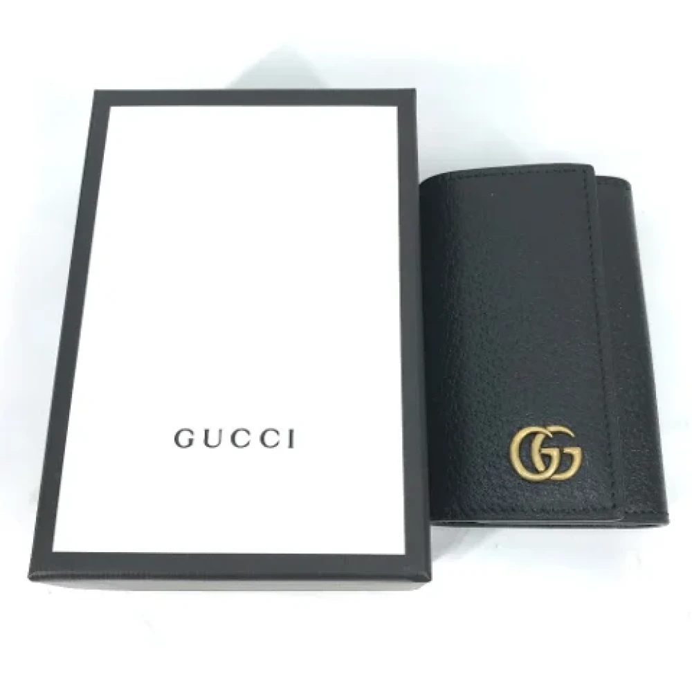 Gucci Vintage Pre-owned Leather key-holders Black Dames