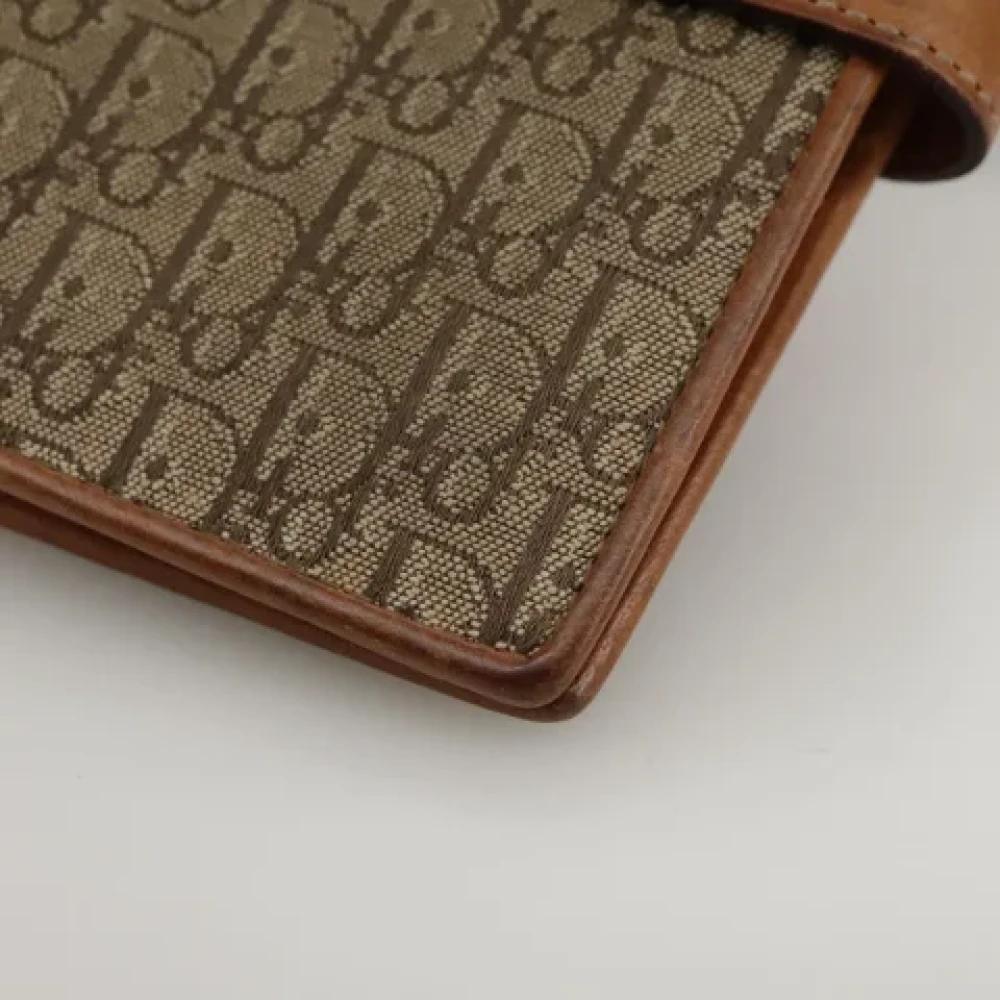 Dior Vintage Pre-owned Canvas wallets Beige Dames