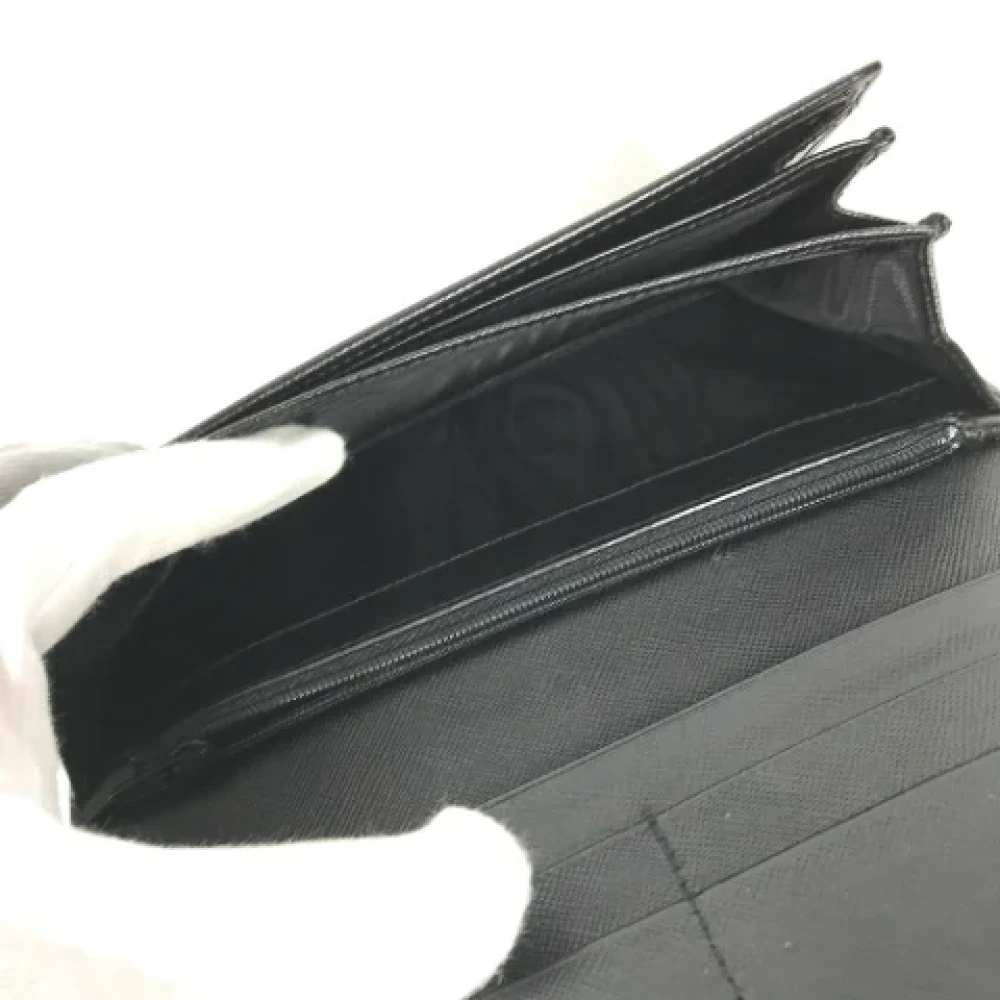 Prada Vintage Pre-owned Leather wallets Black Dames