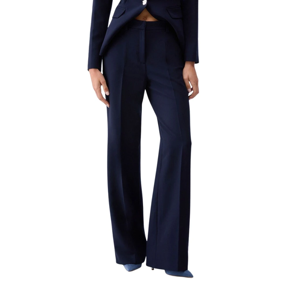 Liu Jo Vrouw Blauw Broeken Dames, M, Polyester, Palazzo Broek