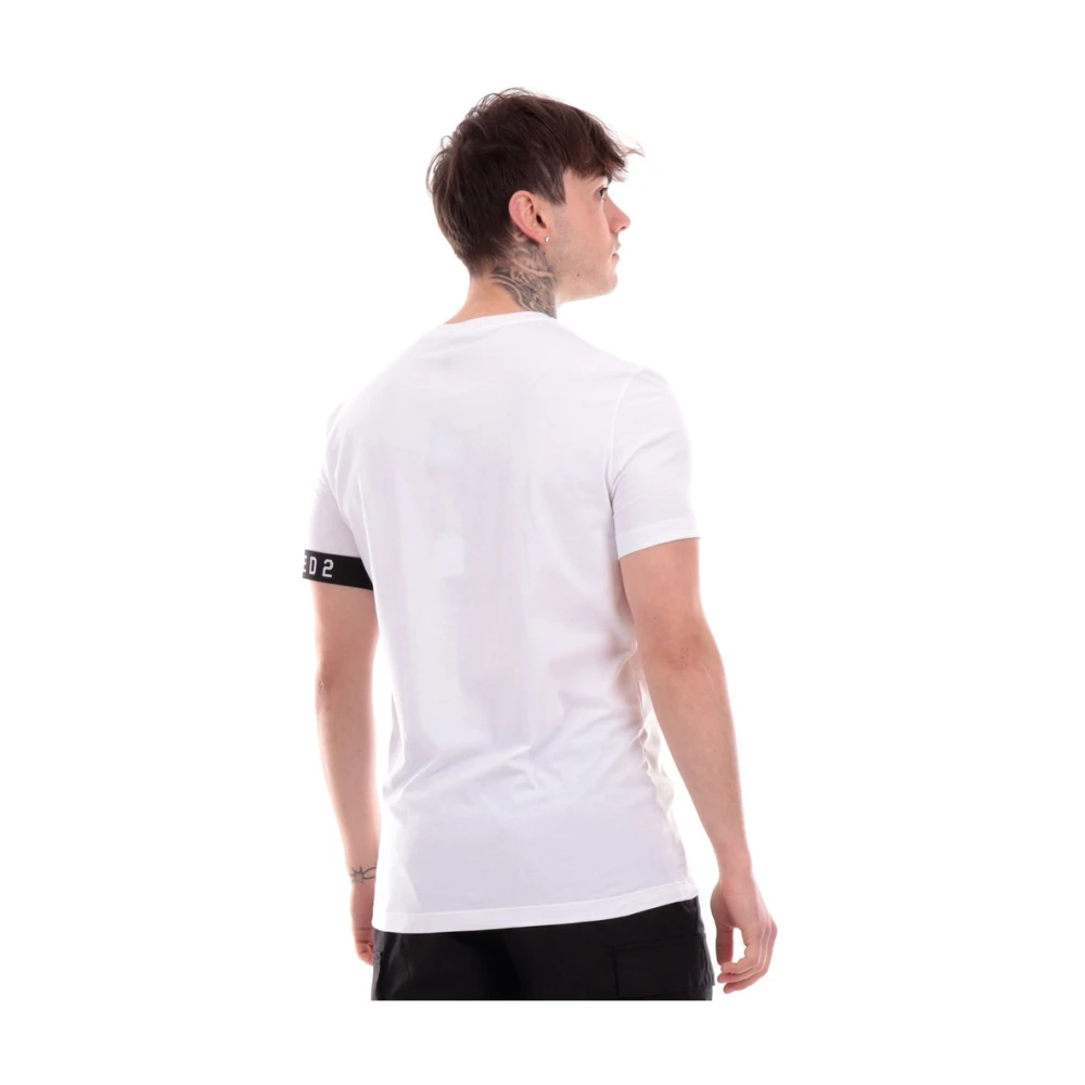 Dsquared2 Iconische Banda Korte Mouw T-shirt White Heren