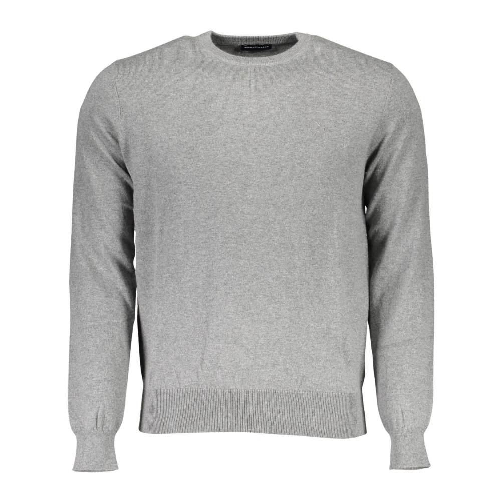 North Sails Men's Gray Round-Neck Knitwear, 2XL, Crewneck Jumper