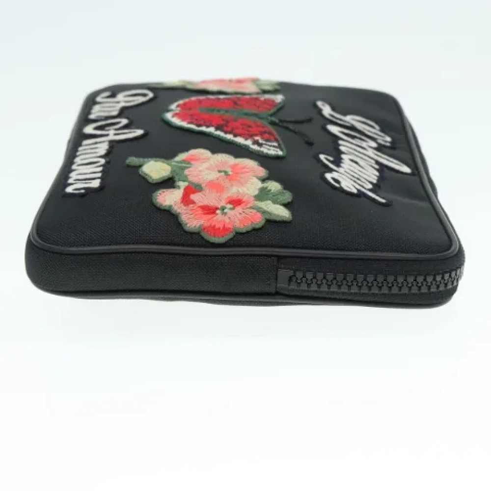 Gucci Vintage Pre-owned Canvas clutches Black Dames