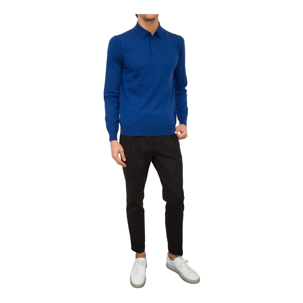 Paolo Pecora Blauw Polo Shirt Blue Heren