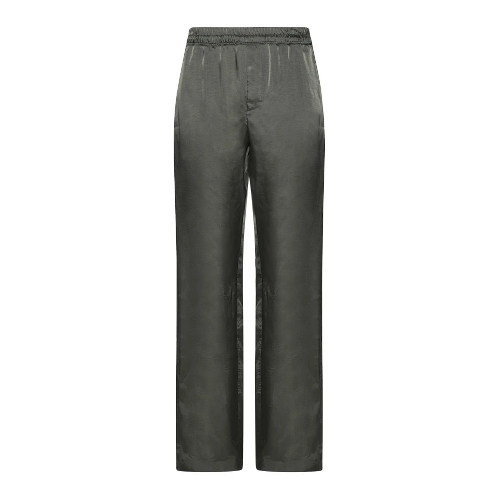 Saint Laurent Khaki Cupro Jogging Broek Green Heren