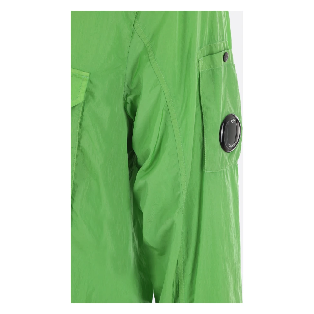 C.P. Company Groen technisch shirt met rubberen logopatch Green Heren