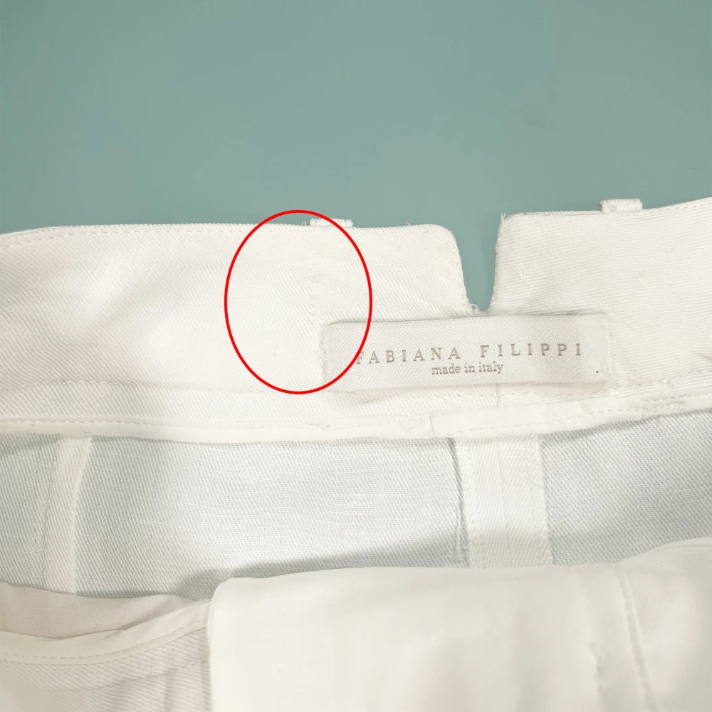 Fabiana Filippi Linnen Shorts met Zakken White Dames