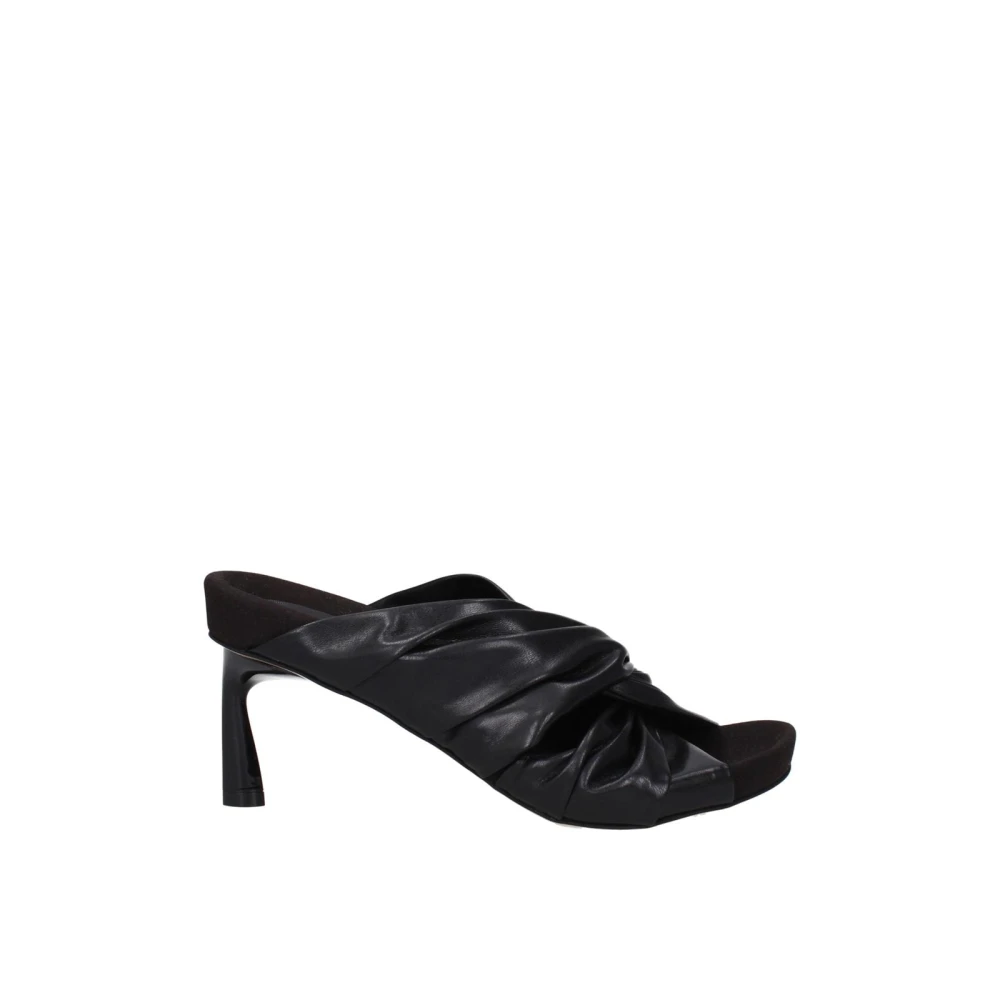 Stella Mccartney Women's Black Eco Leather Mid Heel Sandals