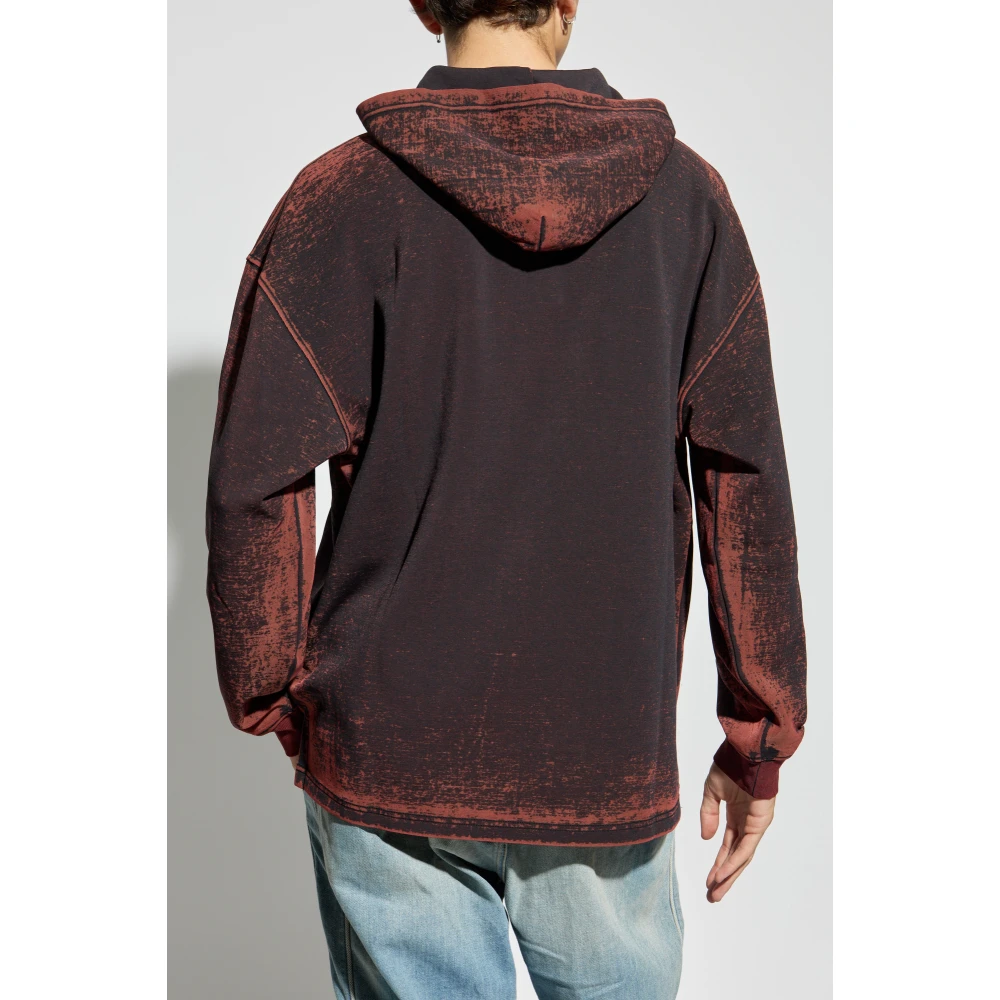 Diesel Hoodie S-Baxt-Hood-Q1 Red Heren