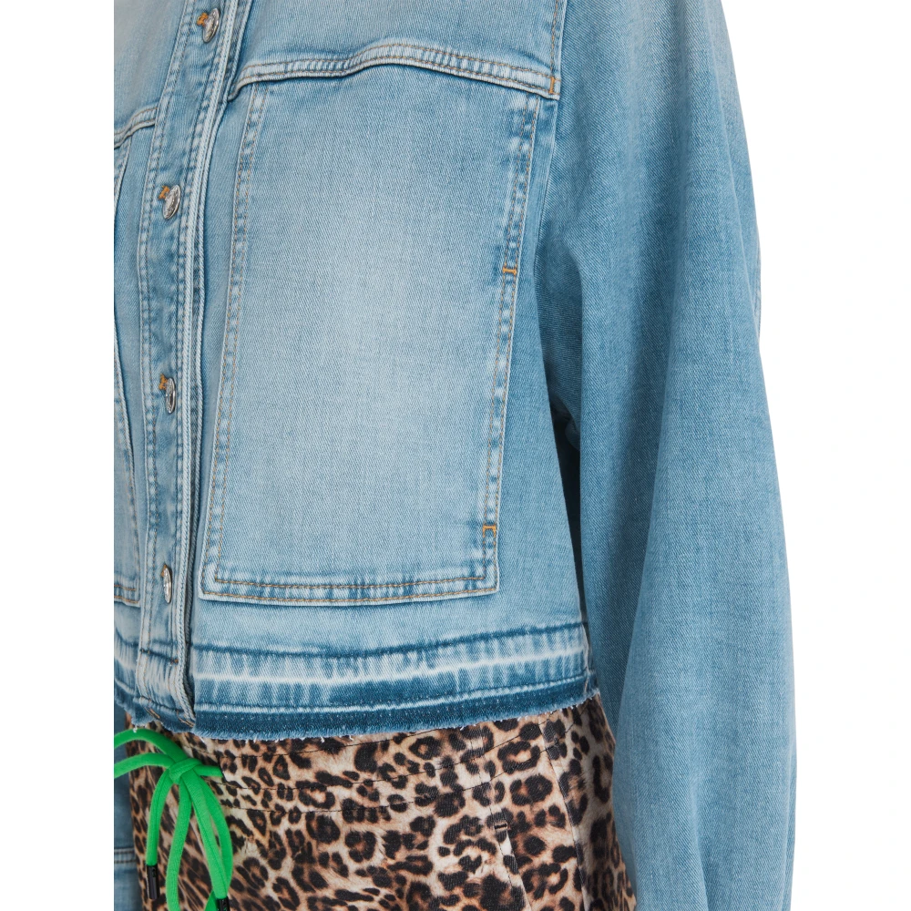 Marc Cain Gebruikte Denim Jack Blue Dames