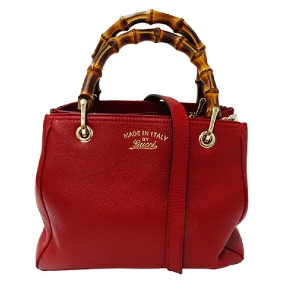 Gucci Vintage Pre-owned Leather handbags Red Dames