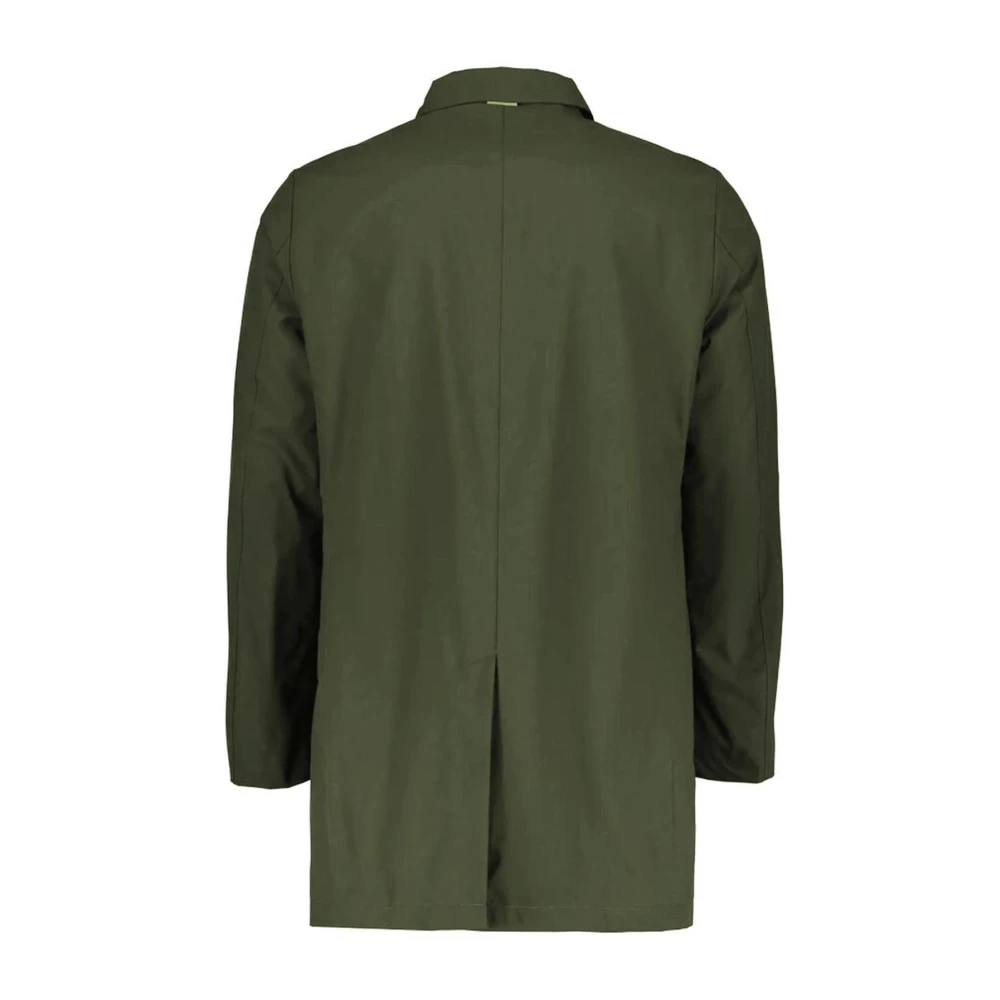 People of Shibuya Groene Slim-Fit Trenchcoat met Bedekte Knopen Green Heren