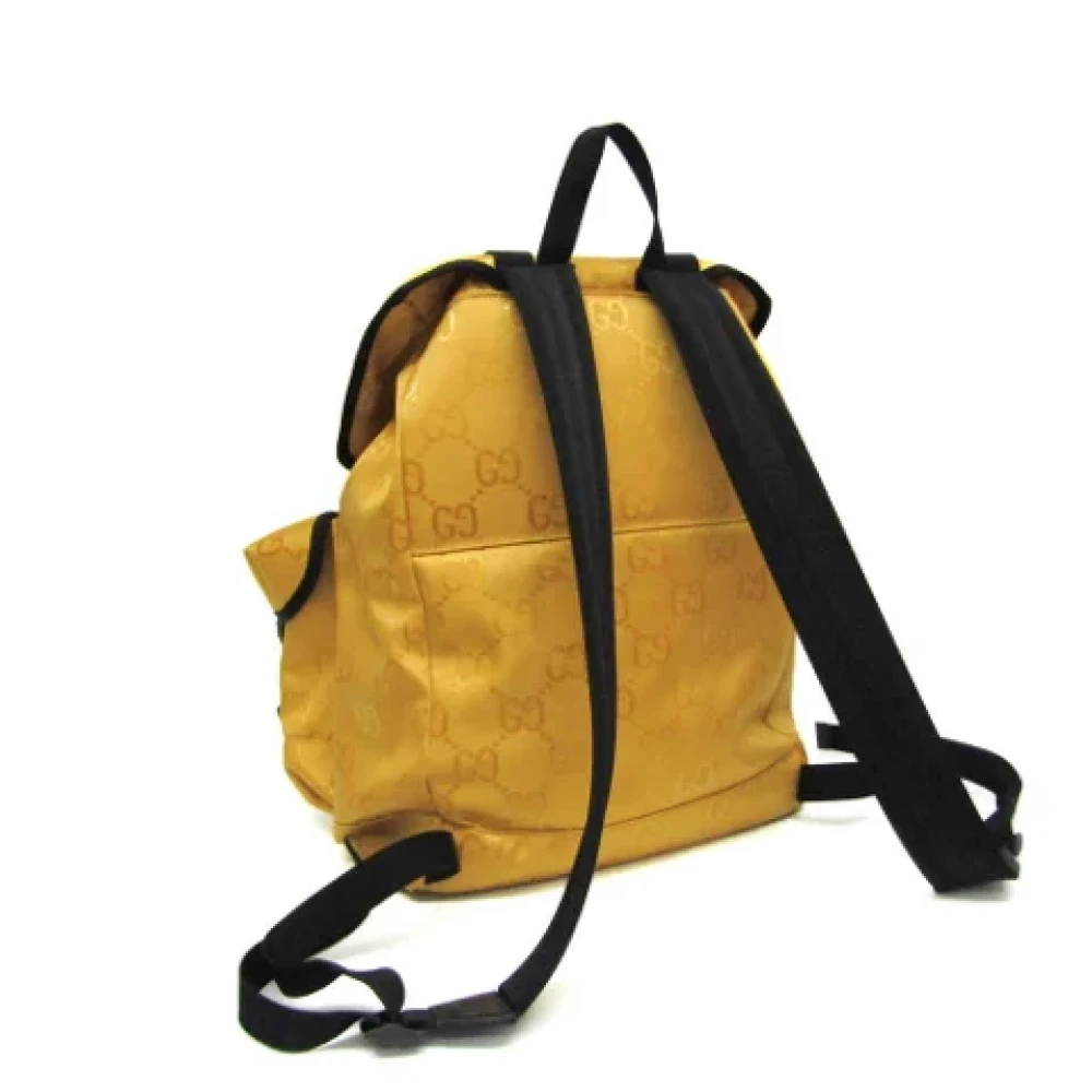 Gucci Vintage Pre-owned Canvas backpacks Yellow Dames