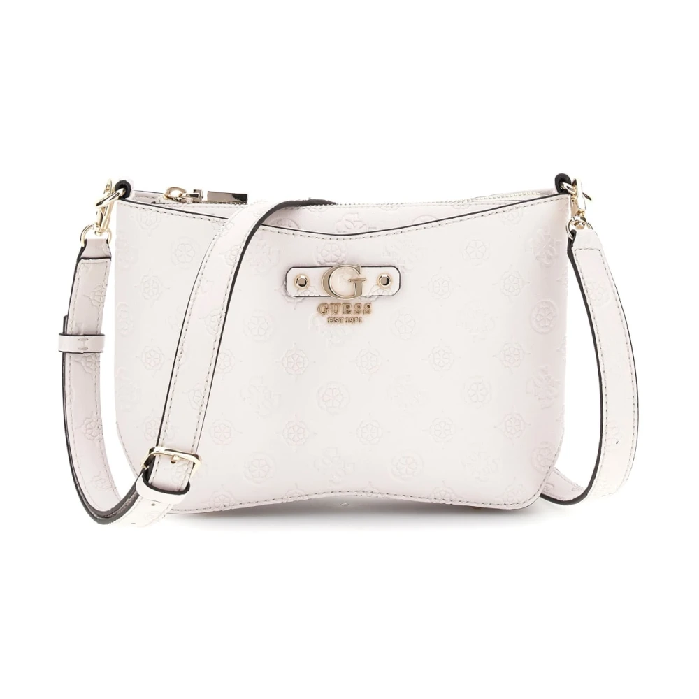 Guess Women's White Shoulder Bags, One Size, Gerty Girlfriend Sat Shoulder Bag