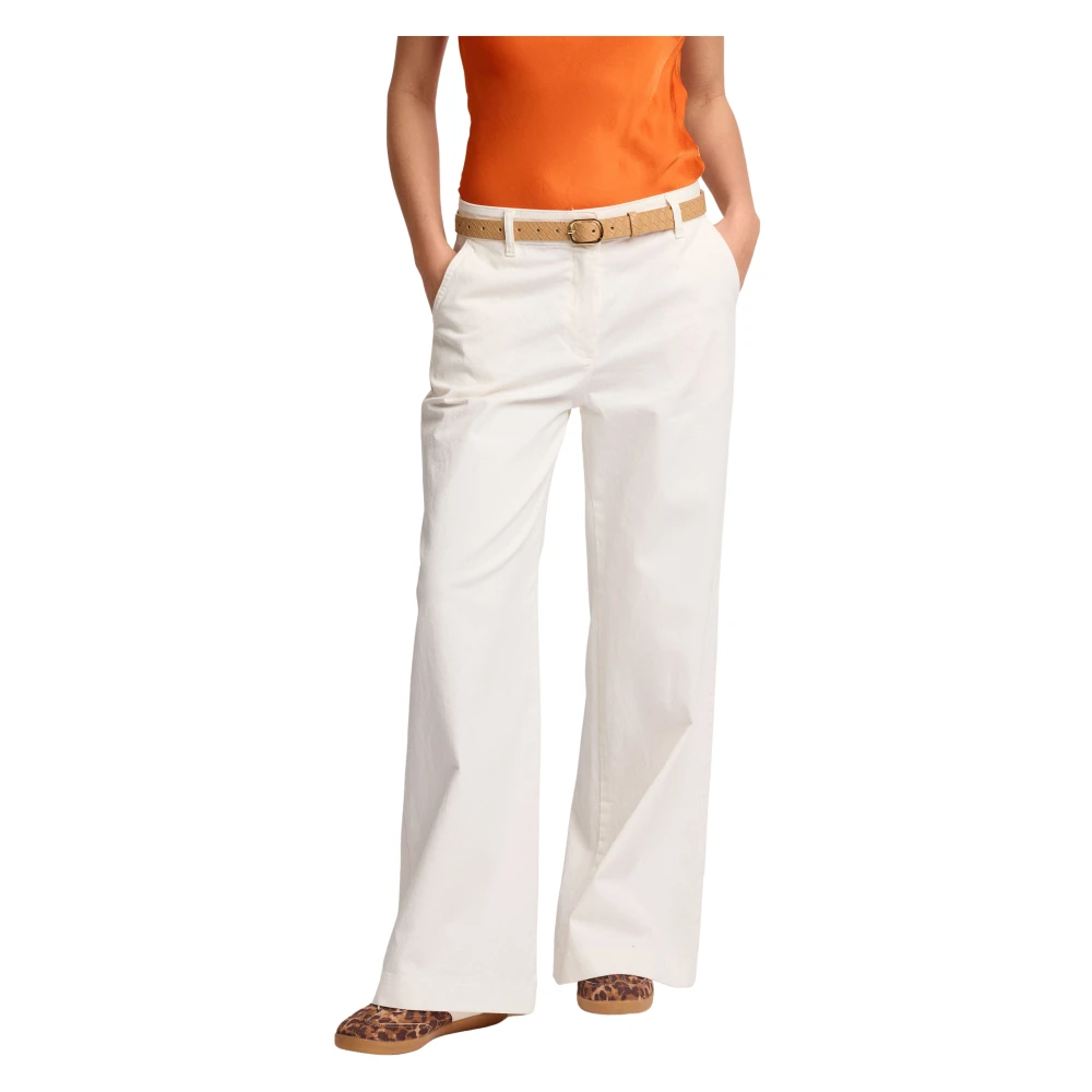Kocca Women's White Pantaloni A Palazzo - Wide Trousers - L - Trousers