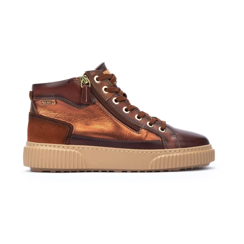 Pikolinos Riells Bruine High Top Sneaker Dames Schoenen