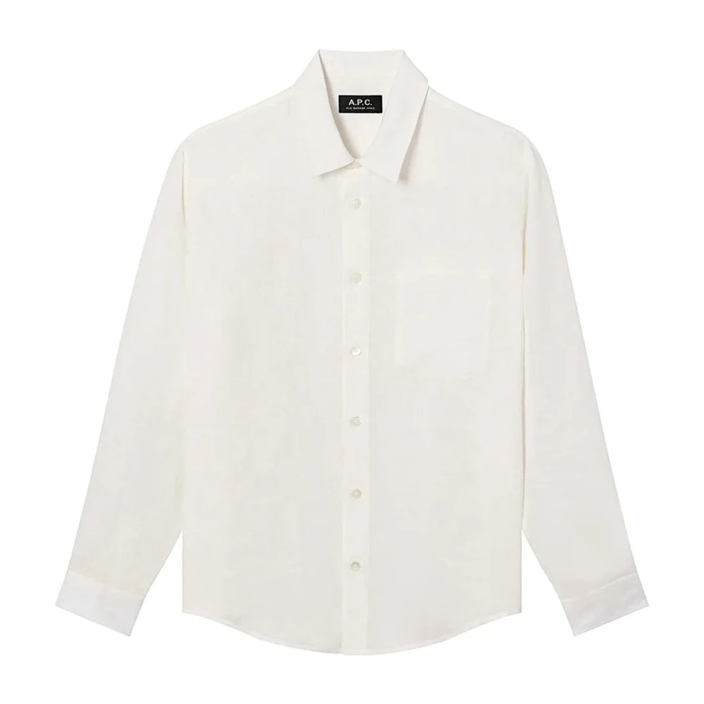 A.p.c. Men's White Casual Shirts, L, Camicia