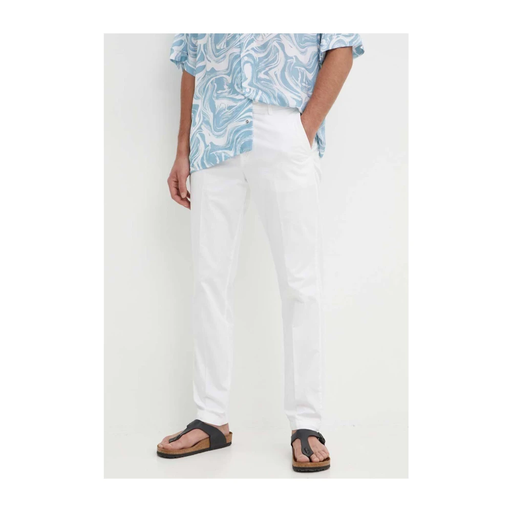 Hugo Boss Witte Chino Broek Slim Fit White Heren