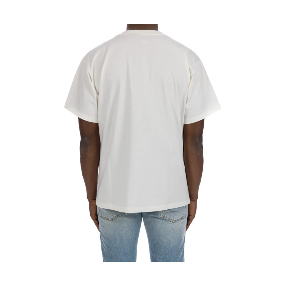 Gucci Bedrukt Logo Oversized Wit T-Shirt White Heren