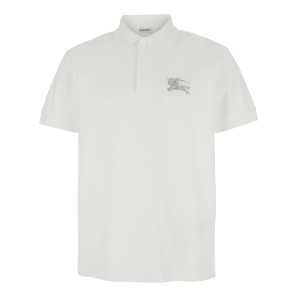 Burberry Men's White Ekd Polo Shirt