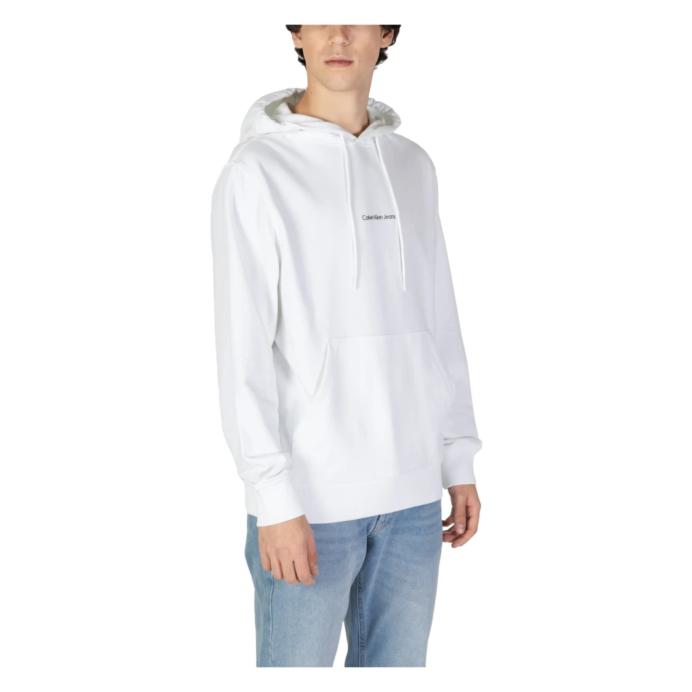 Calvin Klein Jeans Monogram Katoenen Trui Herfst Winter Collectie White Heren