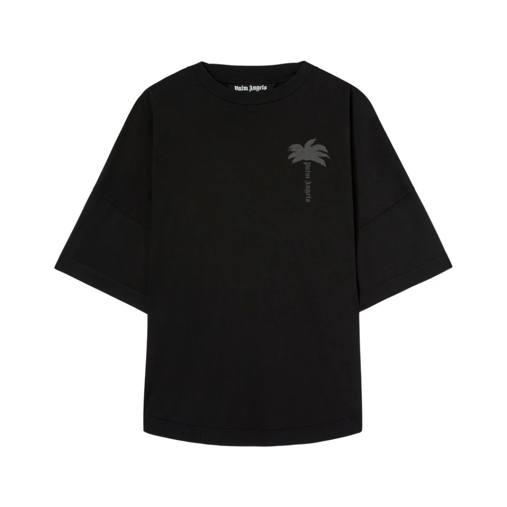 Palm Angels Zwart T-shirt met logo print Black Heren
