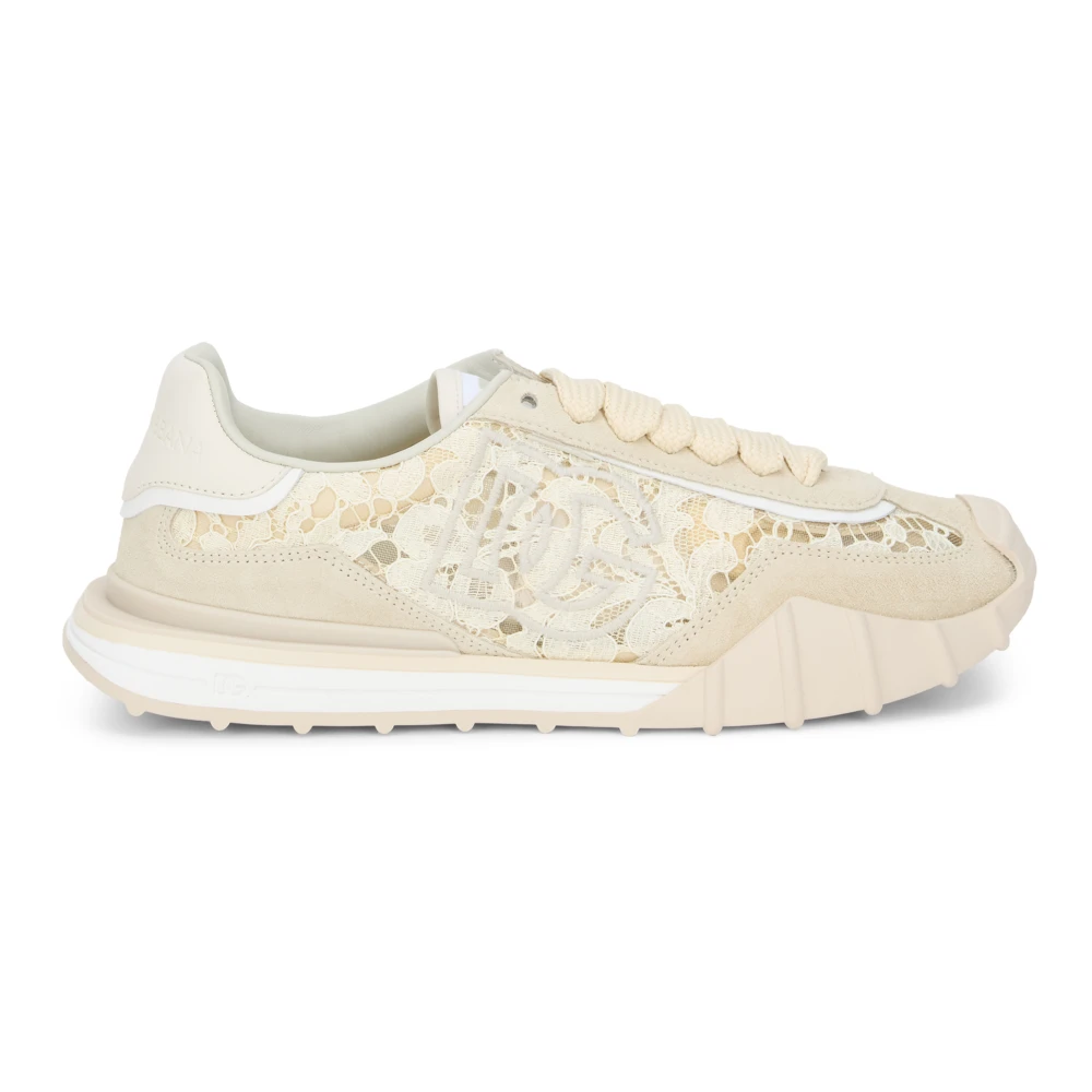 Dolce & Gabbana Beige Sneakers, Female, 4 Uk, Athletic Lace Trainers