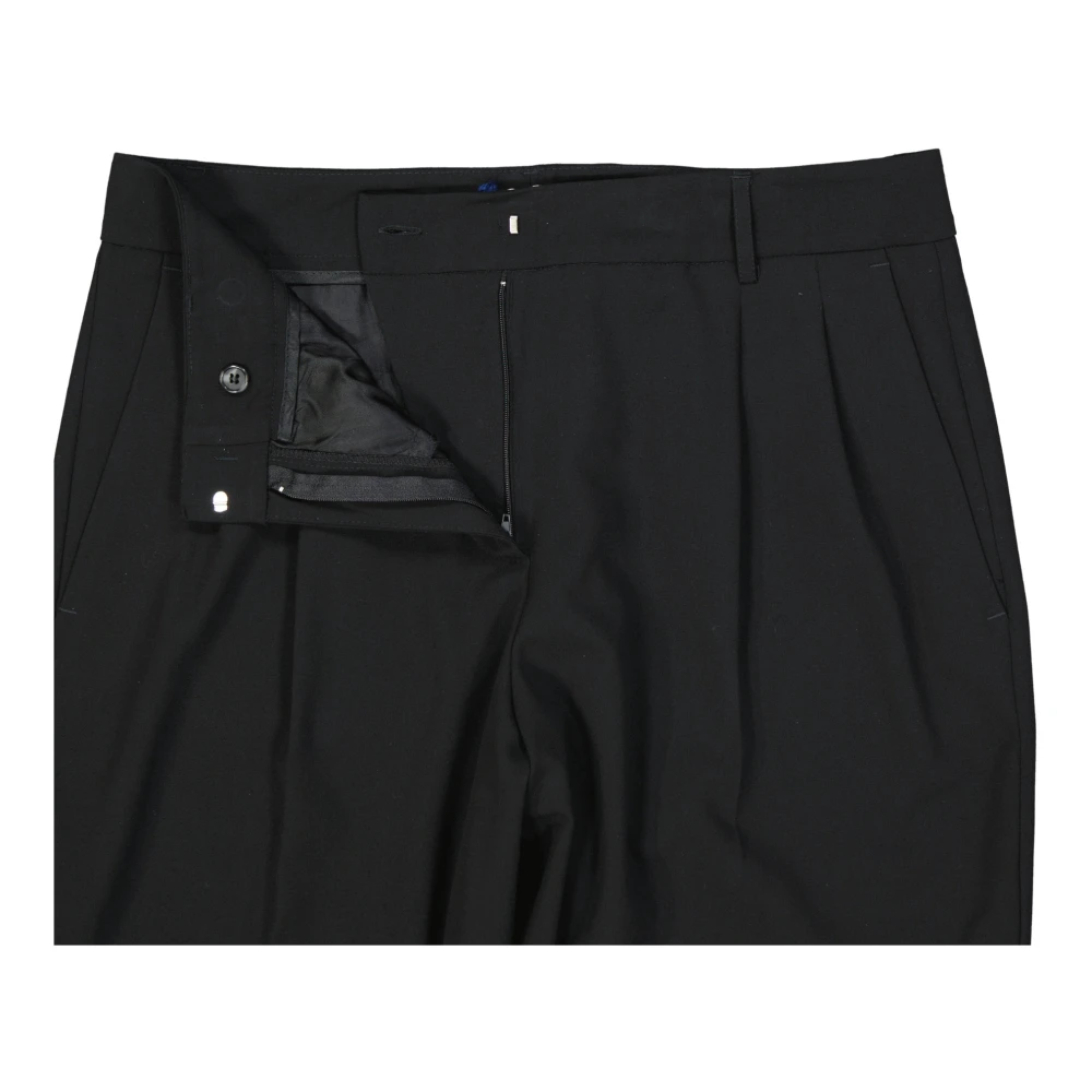 Blanca Vita Wijde broek met zakken en riemlussen Black Heren