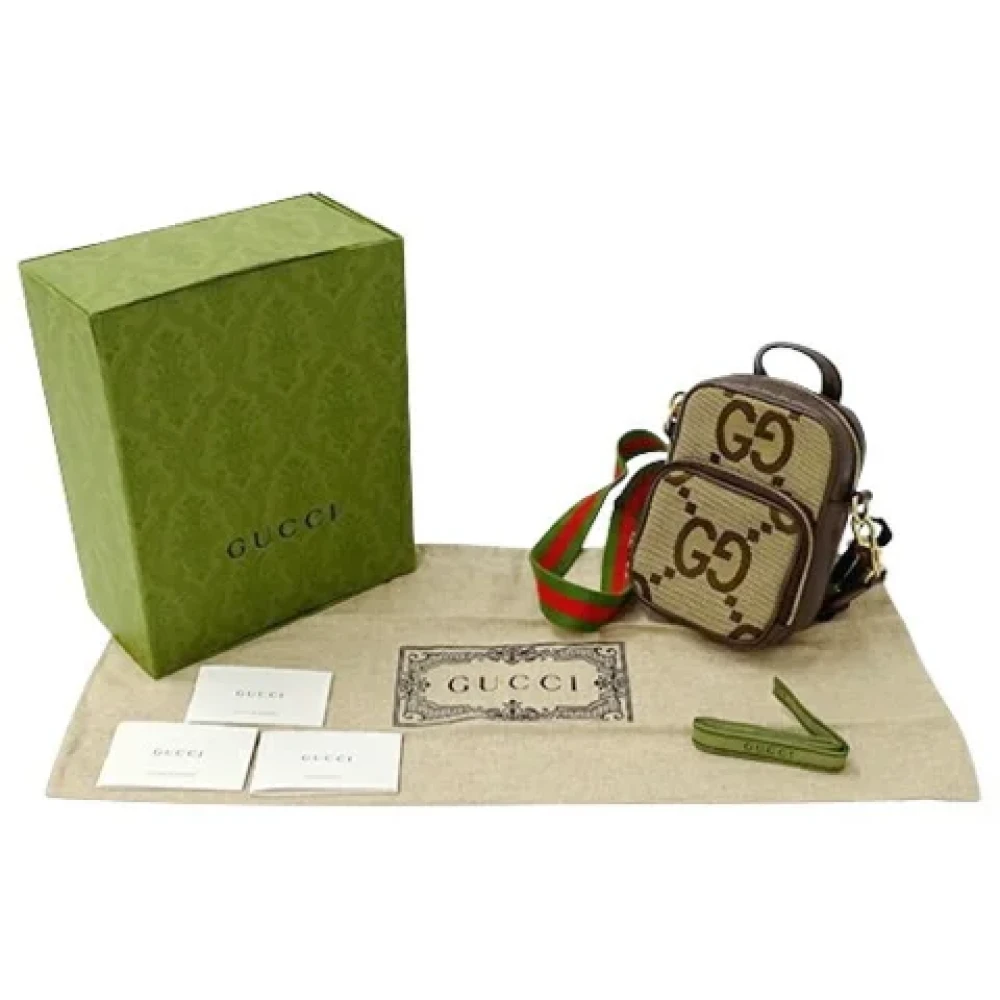 Gucci Vintage Pre-owned Canvas shoulder-bags Beige Dames